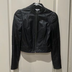 Bebe Kardashian Black Cropped Moto jacket. XS. Lined and SOFT